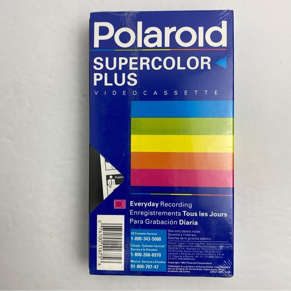 Lot of 8 Polaroid Supercolor Plus Video Recording Tapes VHS T-120 6Hr Sealed NIP - Picture 4 of 4